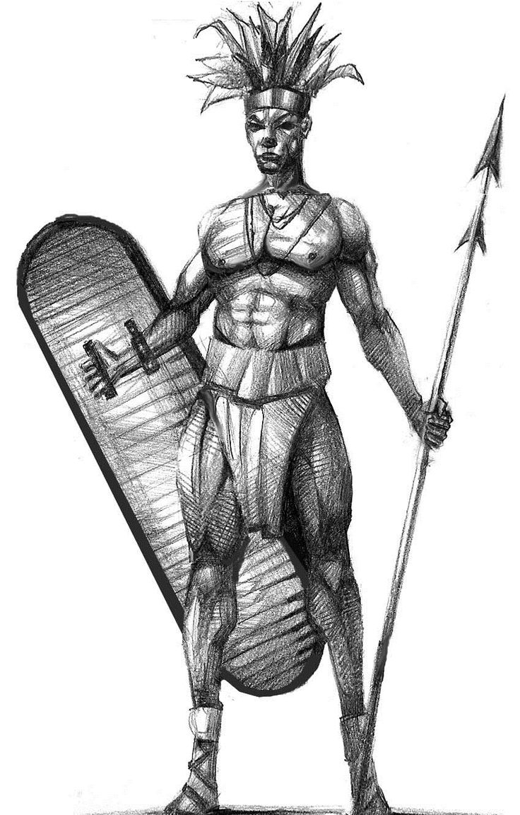 Triumphant stand. African art. Oil painting. Tanzanian art. - Manneybreeze African art 