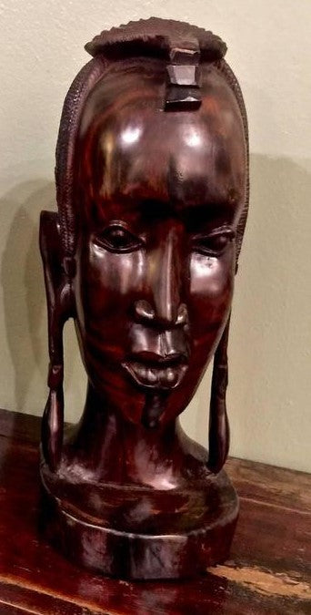 Statue African Girl swag. mpingo wood statue hand crafted statue