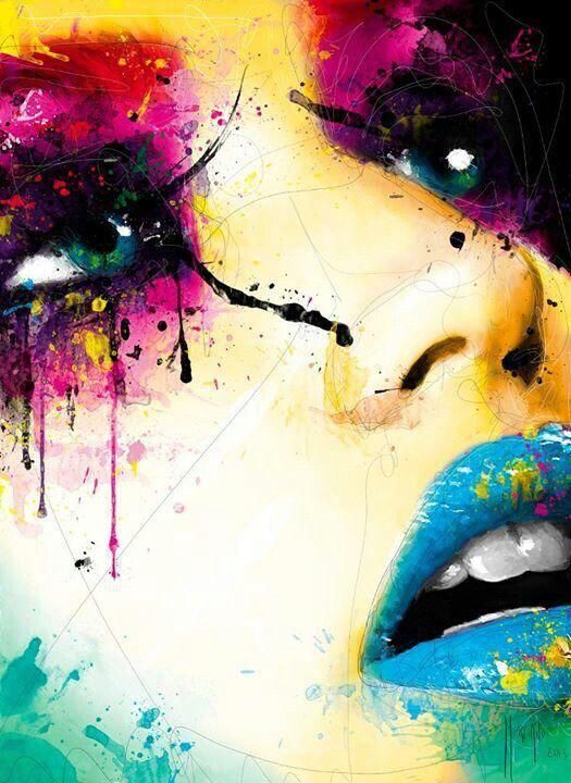 colors in my eyes. African art. oil canvas painting hand painting