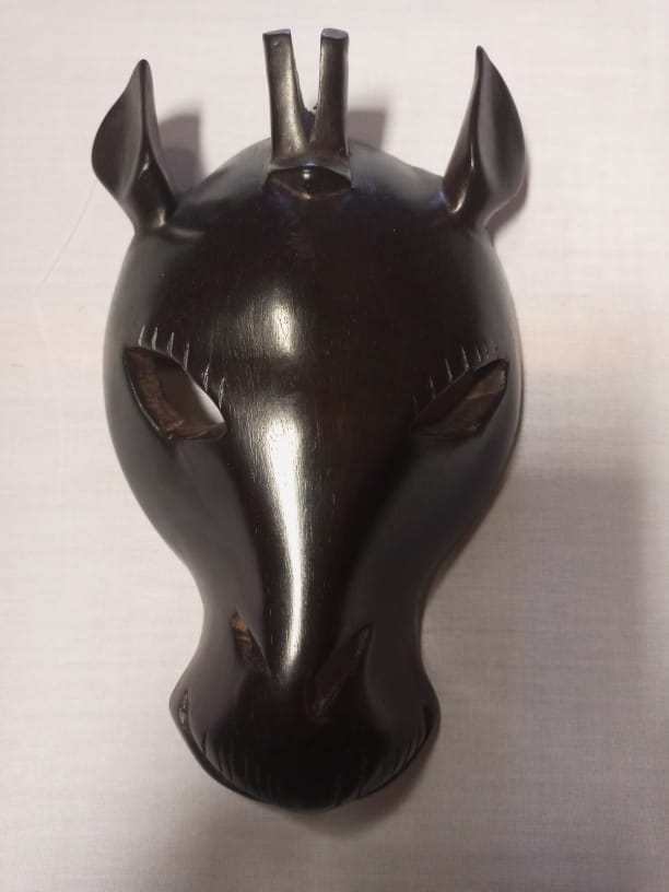 Cow mask. African Mask. Mask. Mpingo wood mask.