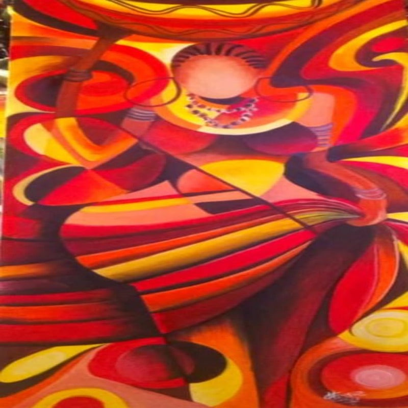 African dream. oil canvas painting. Tanzania oil painting. African art - Manneybreeze African art 