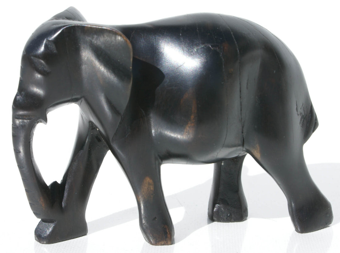 Walking Elephant. sculpture. mpinco wood sculpture. Tanzanian sculpture - Manneybreeze African art 