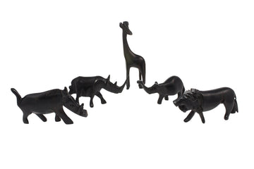 Sculpture . 5 jungle animals.  sculptures. impingo wood sculpture